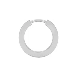 ORIONZ Men Sterling Silver Cubic Zirconia Studded Contemporary Hoop Earrings image 3