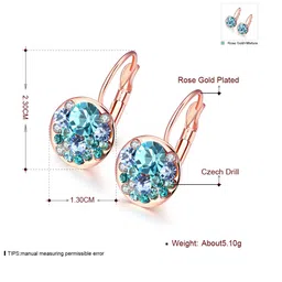 Yellow Chimes Blue Contemporary Studs Earrings image 4