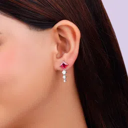 GIVA 925 Sterling Silver Rhodium-Plated Contemporary Studs Earrings image 2