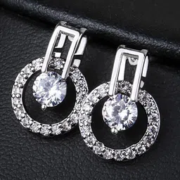 MYKI Silver-Plated Contemporary Studs Earrings image 2