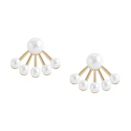 Pinapes Gold-Plated Geometric Beaded Studs Earrings image 4