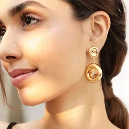 Rubans Voguish Gold-Plated Drop Earrings image 5