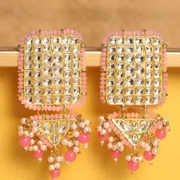 OOMPH Gold-Toned Square Drop Earrings-picture-38