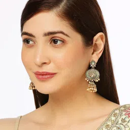 Young & Forever Brass-Plated Jhumkas Earrings image 4