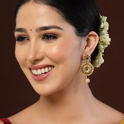 PANASH Gold-Plated Contemporary Drop Earrings-picture-10