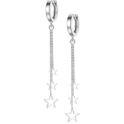 MYKI Silver Plated Contemporary Drop Earrings image 4
