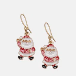 EL REGALO Christmas Red Pack Of 2 Gold Plated Quirky Earrings image 4