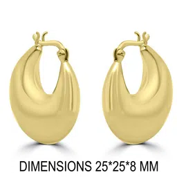 925 SILLER Rhodium-Plated Chic Contemporary Hoop Earrings image 3