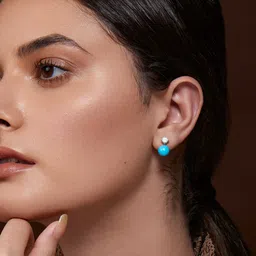 MINUTIAE Silver-Plated Pearls Studs Earrings image 4