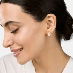 MINUTIAE Gold-Toned Geometric Studs Earrings image 5