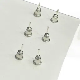 Jewels Galaxy Set of 7 Silver Plated Crystals Studs Earrings image 2