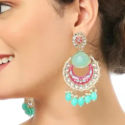 OOMPH Kundan-Studded Floral Chandbalis-picture-28