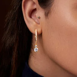 MINUTIAE Gold-Plated Geometric Drop Earrings image 5