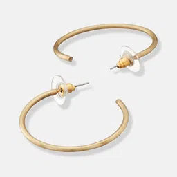 ATIBELLE Set Of 2 Gold-Plated Circular Half Hoop Earrings image 4