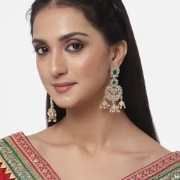 Kennice Gold-Plated Contemporary Chandbalis Earrings image 5