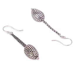 Studio One Love Silver-Toned Contemporary Drop Earrings image 3