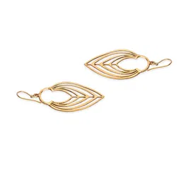 Studio One Love Brass-Plated Contemporary Hoop Earrings image 3