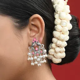 Fida Silver Plated Contemporary Drop Earrings image 5