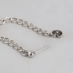 Jewels Galaxy Silver-Toned Contemporary Set of 5 Earrings image 5