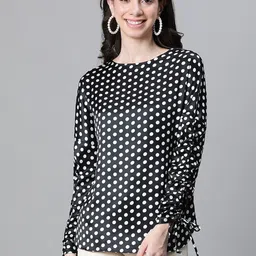Oxolloxo Polka Dot Print Top-picture-29
