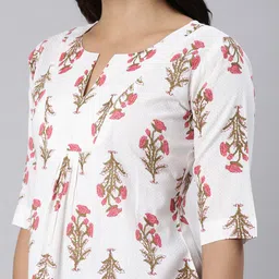 ZHEIA Floral Printed A-Line Longline Top image 5