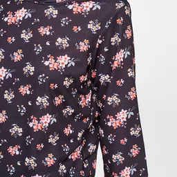 AND Women Black & Peach Floral Print Top image 2