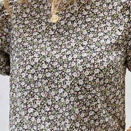 Stylecast X Slyck Floral Printed Puff Sleeves Regular Top image 2