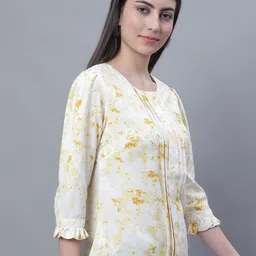 Cantabil Abstract Print Ruffled Sleeve Top image 4