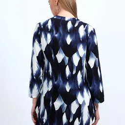 NKSA FASHION Geometric Print Mandarin Collar Regular Top image 5