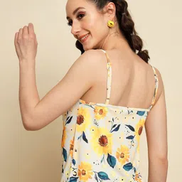 TANDUL Floral Printed Shoulder Straps Top image 3