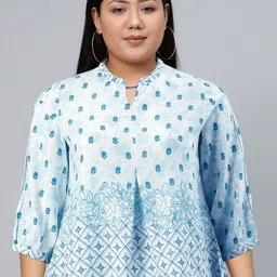 Global Desi Floral Print Top image 5