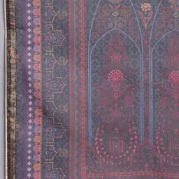 WISHFUL Grey & Blue Printed Organza Dupatta image 2