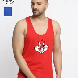 Friskers Men Pack of 2 Captain America & Rabbit Printed Pure Cotton T-shirts-picture-24