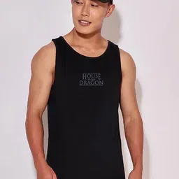 Bewakoof House Of The Dragon Printed Cotton Basic Innerwear Vest-picture-29