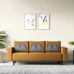 godrej interio Cresco Fabric 3 Seater Sofa In Camel Brown Colour-picture-11