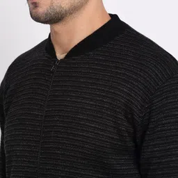 Cantabil Men Acrylic Striped Cardigan image 2