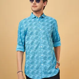 BYFORD by Pantaloons Men Slim Fit Horizontal Stripes Opaque Striped Casual Shirt-image-64