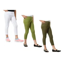 BAESD Girls Pack Of 3 Mid-Rise Skinny Fit Capris-picture-40