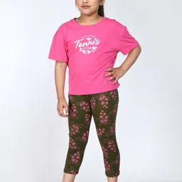 IndiWeaves Girls Pack Of 4 Printed Pure Cotton Capris-picture-19