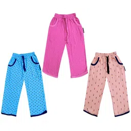 IndiWeaves Girls Pack of 3 Mid-Rise Cotton Printed Capris-picture-10
