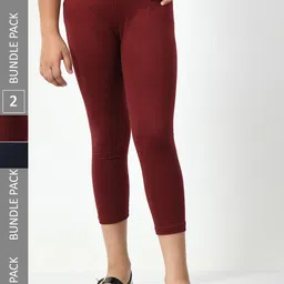 BAESD Girls Pack Of 2 Skinny Fit Capris-image-82