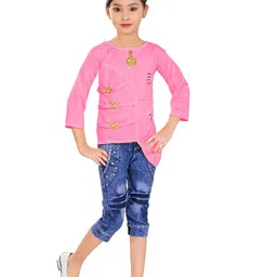 BAESD Girls Round Neck Top with Capris-picture-34