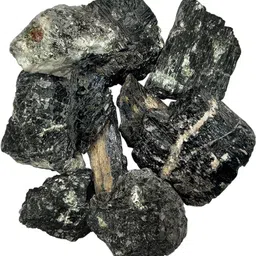 shubhanjali Natural Rough Black Tourmaline Raw Stone for Reiki Crystal Healing Black Tourmaline Rough Raw Gemstones for Vastu Correction 400 Grams Regular Asymmetrical Crystal Stone-picture-10