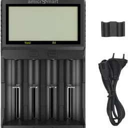 amiciSmart 4 Slot Rechargeable Battery Charger with LCD Display, Adjustable Charge CurrentCamera Battery Charger-picture-13