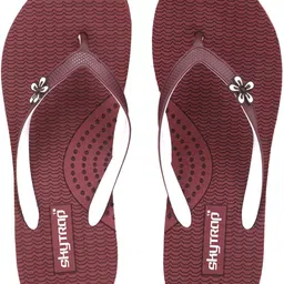 skytrap Stylish Comfortable and Trending Colorful Flip Flops Slide Combo of 2 Women Slippers image 4