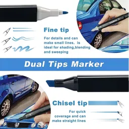 zooglu Colorful Art Markers Sketch Pens 48 Colors With Carrying Case image 4