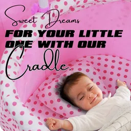 pandaoriginals BEST PINK BABY CRADLE PREMIUM | Best in segment for New Born image 2