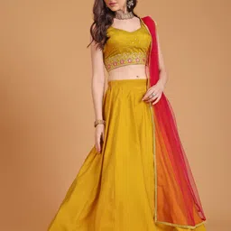 Embroidered Stitched Lehenga Choli-image-15