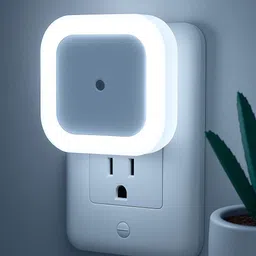 NEWOUTLATE Plug In 0.5W LED Night Light with Auto Sensor (Cool White) Smart Bulb-picture-21