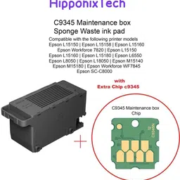 HipponixTech C9345 Maintenance Box+Extra Chip For L8058 L8050 L18058 L6578 L6558 L15188 Black Ink Cartridge-image-77